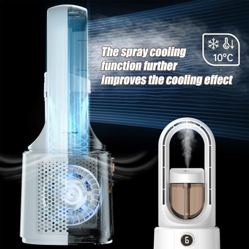 Ventilateur de bureau rechargeable portable 6 vitesses à batterie - 8