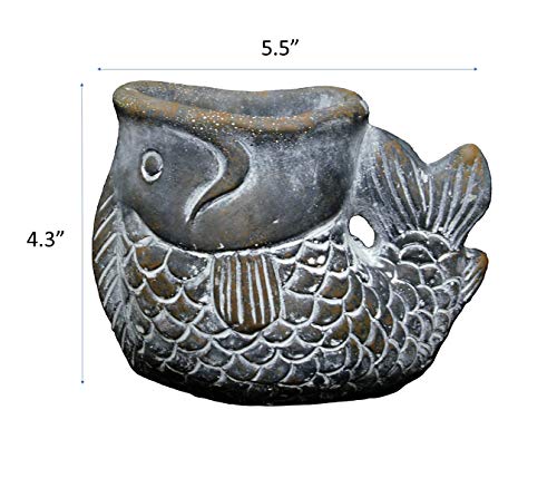 Classic Home And Garden 260023-C154 Largemouth Bass Succulent Planter, Weathered Bronze #TOP3