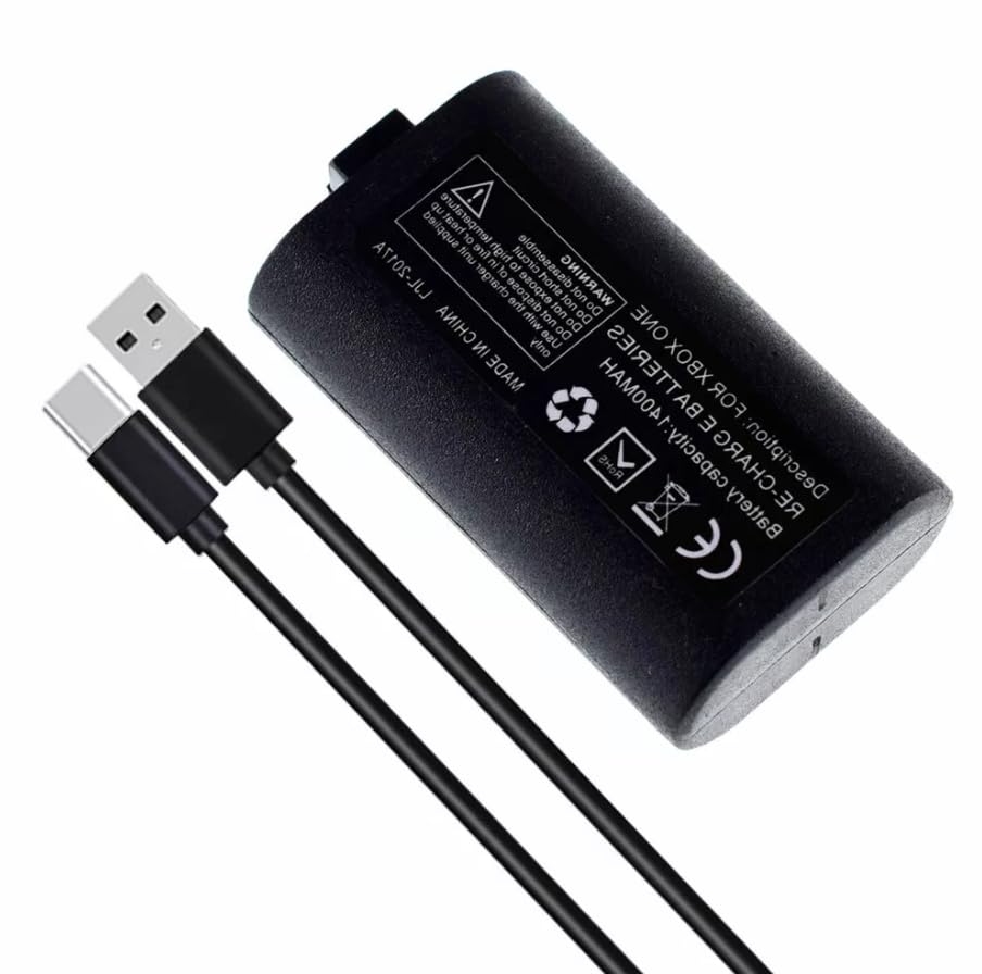 Batterie 1400 mAh + Câble USB 2 m pour Manette Xbox One et Xbox Series – Kit Play & Charge – Compatible modèle 1556 – Straße Game®