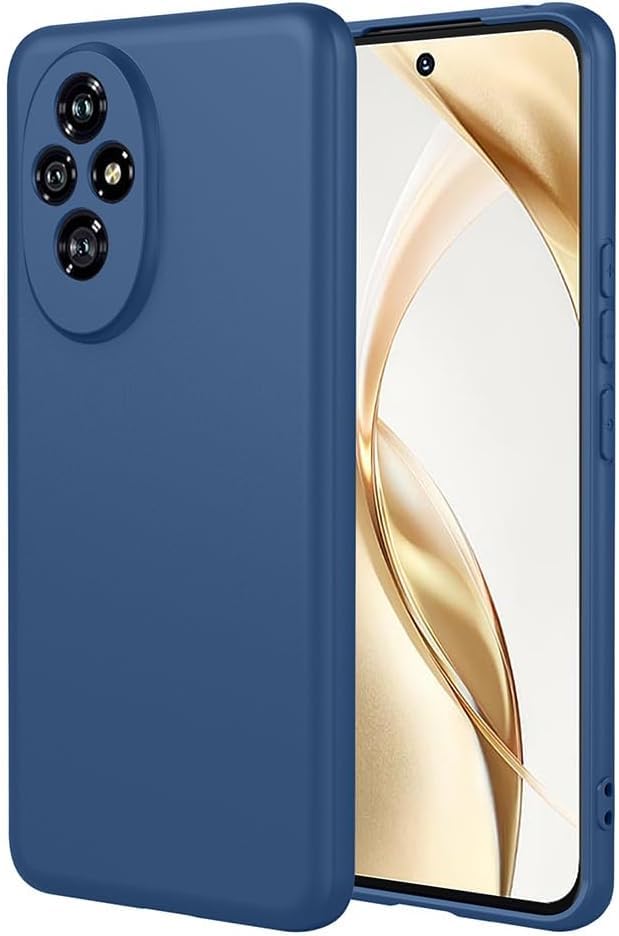 Zubitech Case for Honor 200 Soft Silicone Gel Rubber Case Shockproof Matte Finish Back Hard Shell Cover Inner Fabric Lining full Camera Protection Case for Honor 200 (Blue, Honor 200) Honor 200 Blue