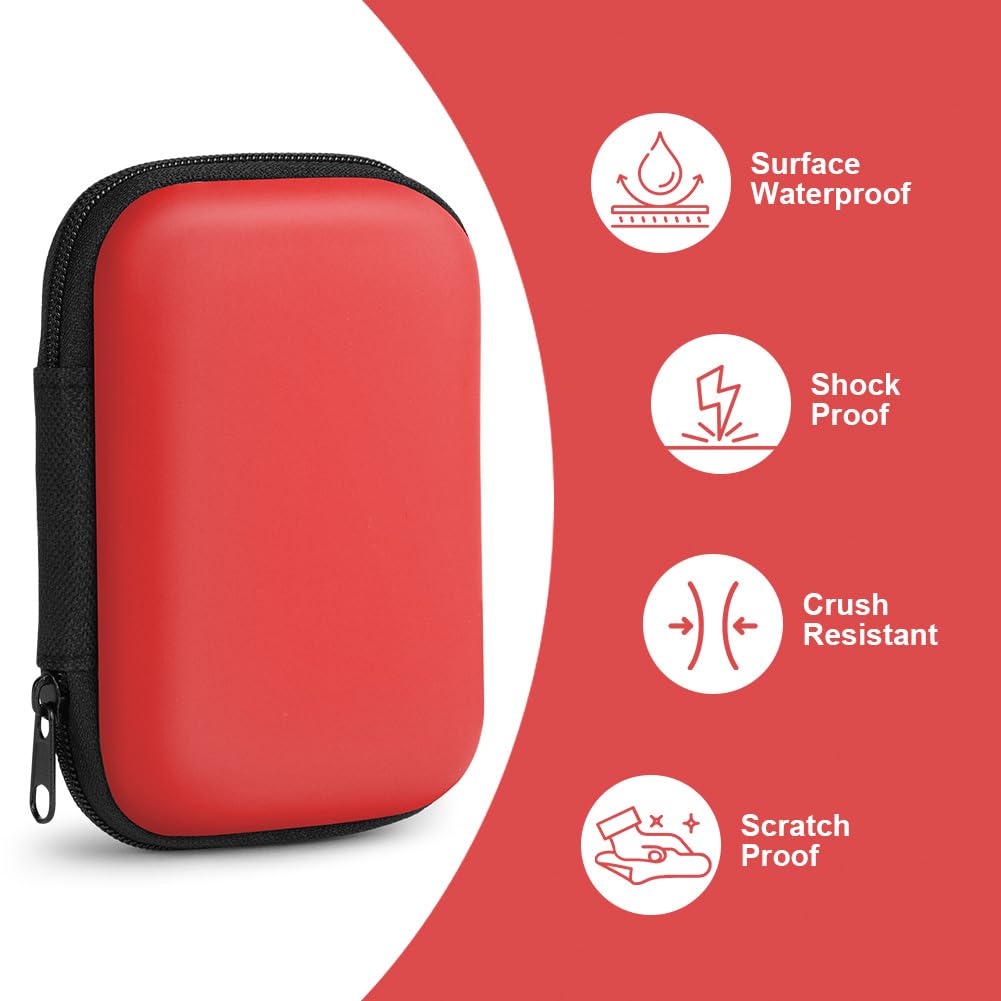 Aolso Estuche Funda Compatible con el UNO Juego de Cartas, 2 Piezas Organizador Portátil Impermeable Que, Caja de Almacenamiento para Tarjetas, Caja de Almacenamiento de Cartas(Negro/Rojo)