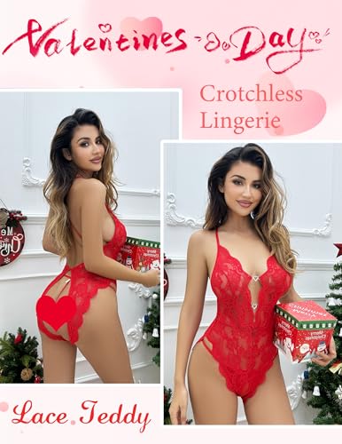 Image of Avidlove Sexy Lingerie for Women Lace Teddy Lingerie One Piece Lingerie Bodysuit