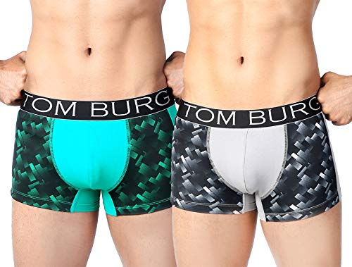 Image of TOM BURG Regular Cotton Designer Casual Smooth & Comfortable Trunks for Men (Pack of 2)