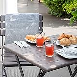 Vanage Beistelltisch in braun eckiger Gartentisch in Holzoptik - 6