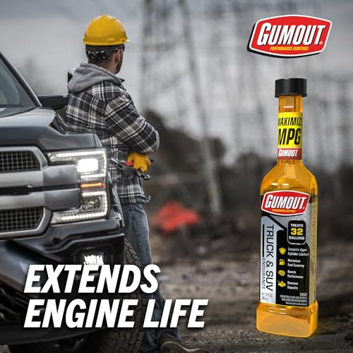 Image of Gumout 510397 Truck and SUV Endurance Fuel Additive, Cleans & Restores Heavy Duty Engine, Maximum Protection for Bigger Engines, Easy Pour & Go - Treats up to 32 Gallons per Bottle -10 Fl Oz