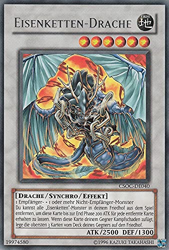 CSOC-DE040 - Eisenketten-Drache - Rare - Deutsch - Crossroads of Chaos - mit LMS Trading Fieldcenter-Karte Yugioh