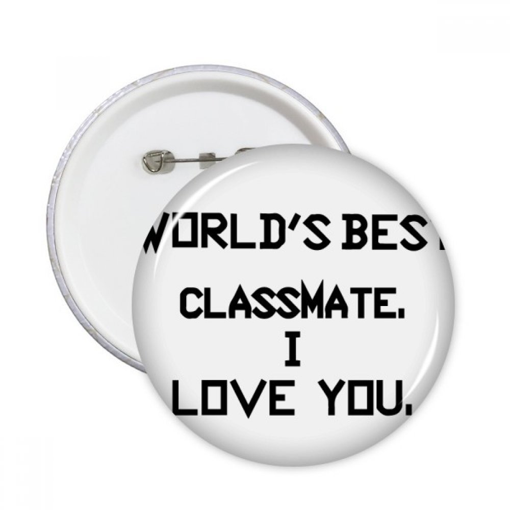 Badge bouton rond World Best Classmate vêtement décoration M