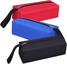 DOITOOL 3 peças Bolsa de armazenamento de ferragens para chaves com zíper, estojos, organizador de ferramentas com zíper, bolsa organizadora de ferramentas, bolsa para cosméticos de jardim, kit de ferramentas, bolsa de armazenamento com zíper, bolsa de ferramentas e bolsas