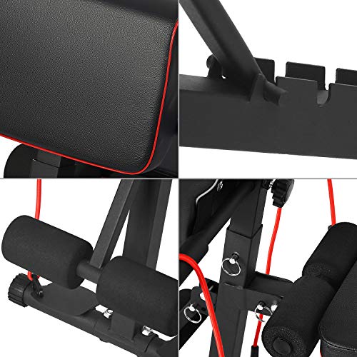 Gymbong Multi-Functional Dumbbell Bench, Preacher Curl Bench, Incline Bench Adjustable, Hyperextension Bench, Adjustable Bench, Home Strength Training Fitness Workout Station