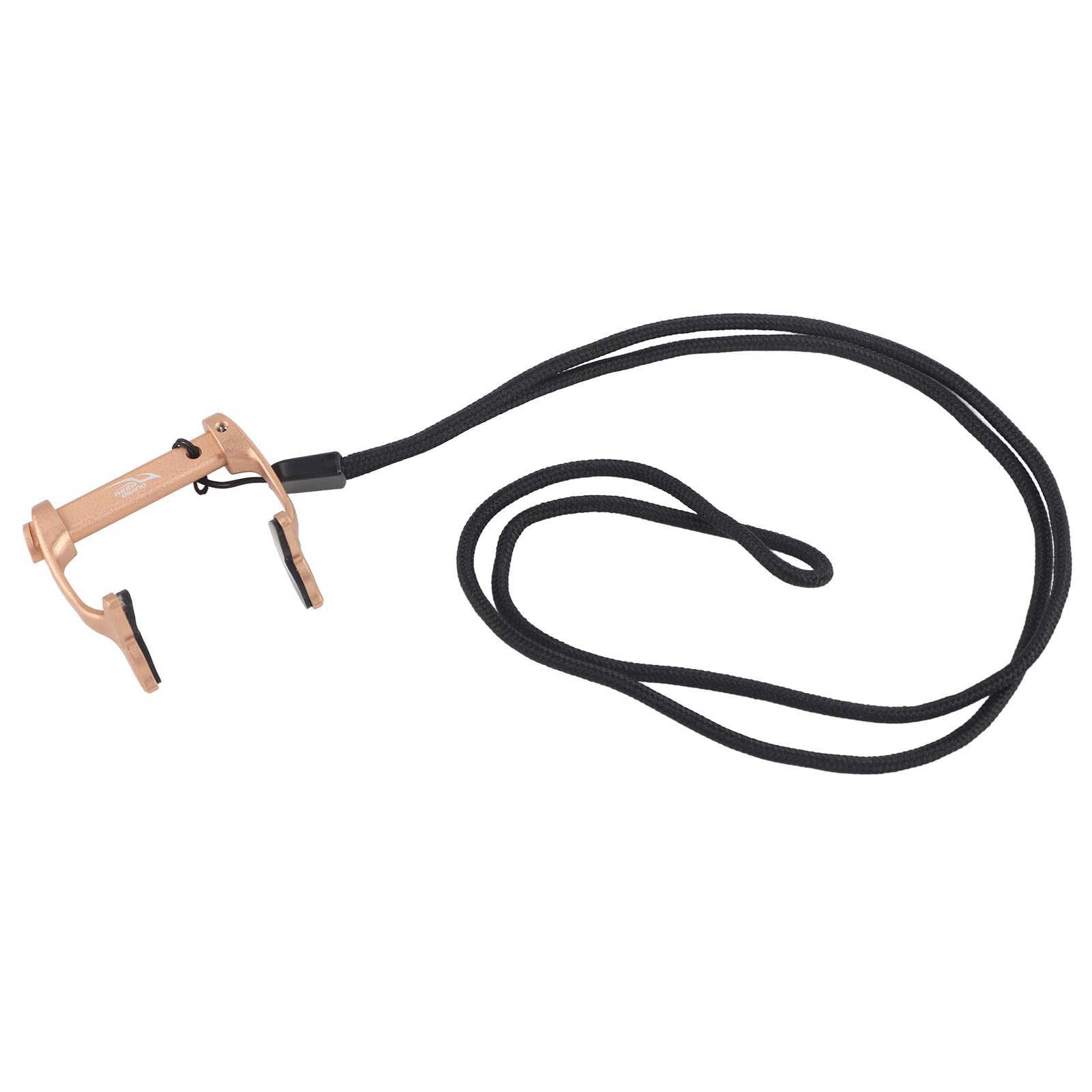 Bediffer Freediving Nose Clip Swimming Nose Plugs Anti Lost Strap Diving Beginners Training (Gold)