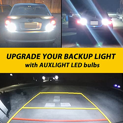 Auxlight 921 912 906 904 T15 W16W 921A Error Free Back Up Reverse 3Rd Brake Center High Mount Stop Light Bulbs, Super Bright High Power 6000K Xenon White Replacement For Cars, Trucks, Rvs (Pack Of 2) #TOP3