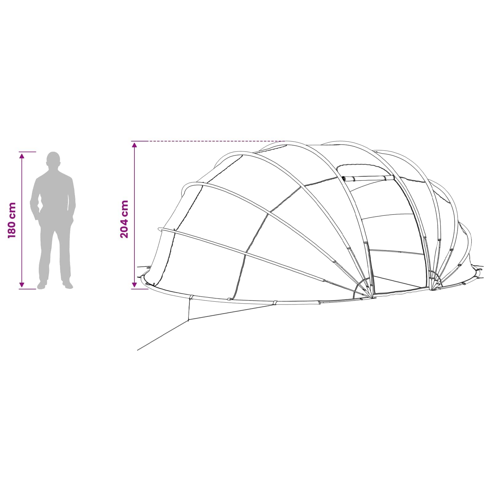 Tenda a cupola per piscina, 538 x 440 x 204 cm, colore azzurro, telone protettivo per piscina, per uso estivo e invernale