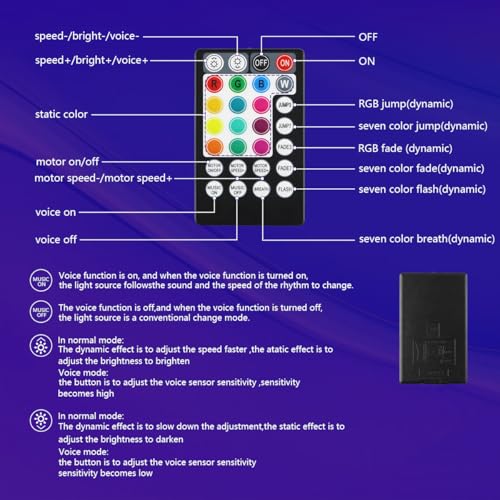 Image of AZIMOM High Brightness 50W 800pcs Twinkle Fiber Optic Starlight Kits End Glow 0.03in 13.1ft Fiber Strands Sound Activated Bluetooth /APP Remote Control Car Headliner Theater Ceiling Home Lobby