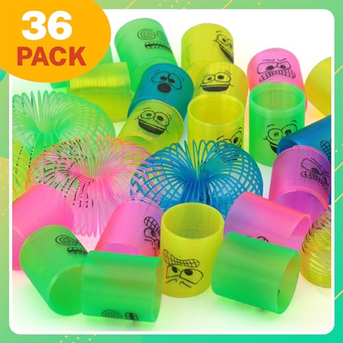 cocurb 36 pcs mini spring party favors for kids 4 to 8 birthday stress relief bulk fidget goody bag stuffers classroom prizes spring bulk toys for kids prize presents 4 bright colors
