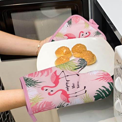 2 Flamingo-Topflappen, 2 Flamingo-Topflappen, Kochhandschuhe, Backhandschuhe, Topflappen Und Ofenhandschuhe, Flamingo-Geschenke