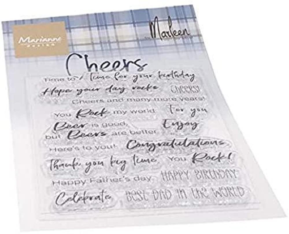 Marianne Design Clear Stamps Cheers by Marleen