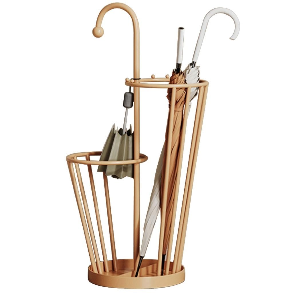 SBJKLYRN umbrella stand, Indoor With Hook Umbrella bucket, Freestanding Large Umbrella Basket, With Drip Tray(C)