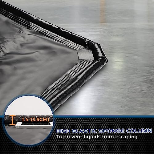 Jdgg CD-01-BKS-L-US Waterproof Garage Floor Mat For Under Car, 7'9"X16' Heavy Duty Containment Mat With Free Floor Squeegee, Protects Garage Floor From Snow thumb #5