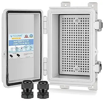 TICONN Waterproof Electrical Junction Box, (Off-White, 5.9