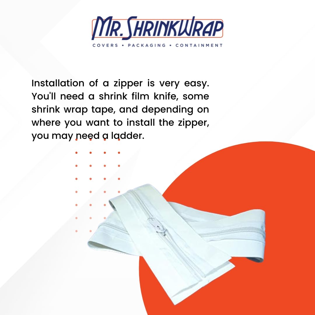 おジッパー Amazon.com: Mr. Shrinkwrap 7' Self-Adhesive Straight Zipper Access