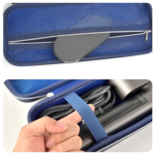 Image of Steamer Case Compatible with Jack & Rose Portable Travel Steamer for Clothes, Handheld Steamer & Iron Carrying Storage Bag Organizer with Mesh Pocket for Accessories-Box Only (Royal Blue)