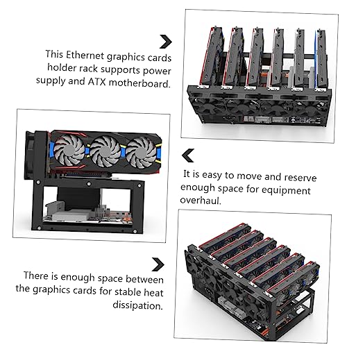 Soporte abierto para GPU para minería con estructura de acero resistente miniatura 6