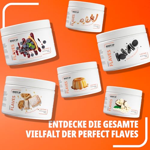BODY IP Flaves Probierbox – Geschmackspulver Mix zum Testen | Zuckerarm & kalorienreduziert | Für Magerquark, Joghurt, Desserts & mehr | Mit Lactase & echten Stückchen | Intensiver Geschmack & Vielfal