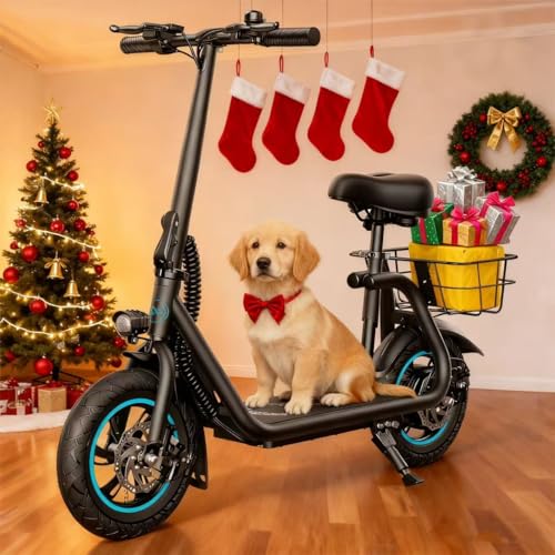 C1 Electric Scooter with Seat for Adults, 450W Motor,