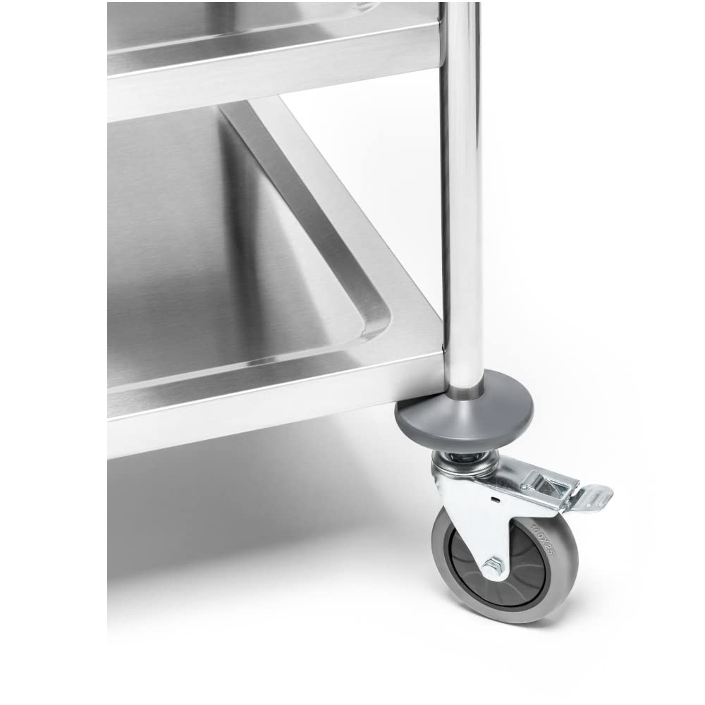 Servierwagen | Küchenwagen | 5 Etagen | bis 250 kg | Tablettabstand 27 cm | Edelstahl