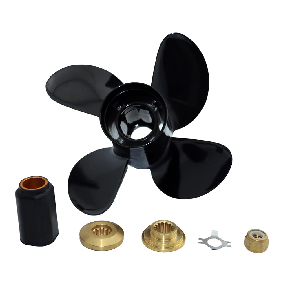 Boatman Elica fuoribordo 4 pale Mercury 25-70 CV 13 scanalature kit hub intercambiabile