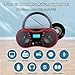 M-Amazup Boombox CD Player Portable, Portable CD Players for Home, Radio CD Player Stereo with AUX/USB/FM/Bluetooth, AC/Battery, Sleep Timer, Boom Box with Bluetooth Gift for Kids,Seniors,Home, Red