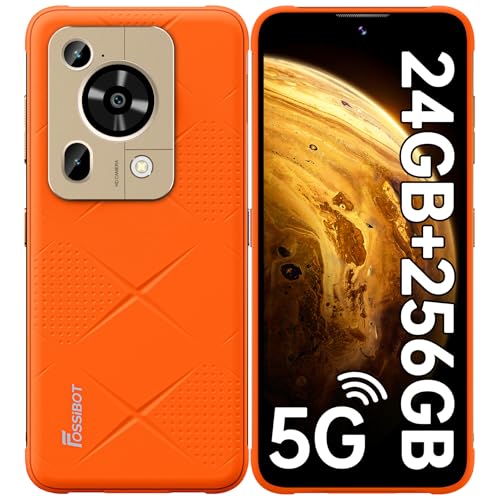 FOSSiBOT F112 Pro Móvil Irrompible 5G, 24GB + 256GB/TF 1TB Móvil Todoterreno, 6.88” HD+ Movil Resistente, Android 14, Cámara 50MP+16MP, 7150mAh Batería, Dual SIM/NFC/OTG/GPS/Face ID/Fingerprint