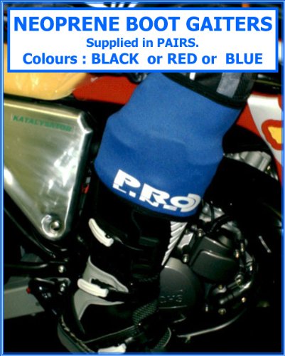 PROLINE Neoprene Boot Gaiter Fits Motocross-Enduro-Trials Boots - Blue - Free Size Adult
