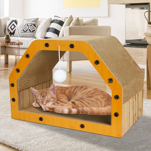 Casa Rascador de Cartón para Gatos Grande miniatura 6