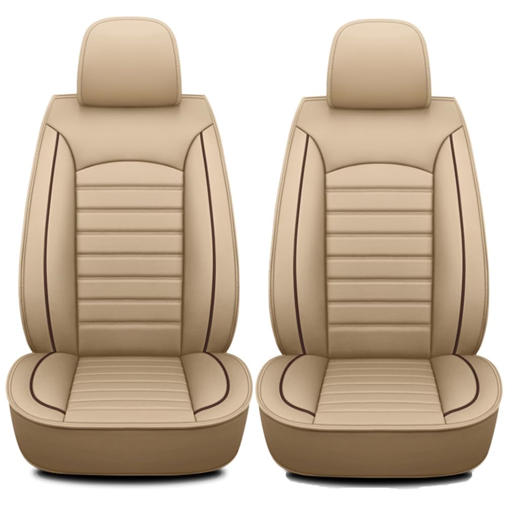 2 Housses de Siège Avant Voiture pour Toyota Yaris Cross SUV 2021 2022 2023 2024 2025 2026, Cuir PU imperméable Housses Siège Résistant la poussière l'usure Accessoire,E/Beige