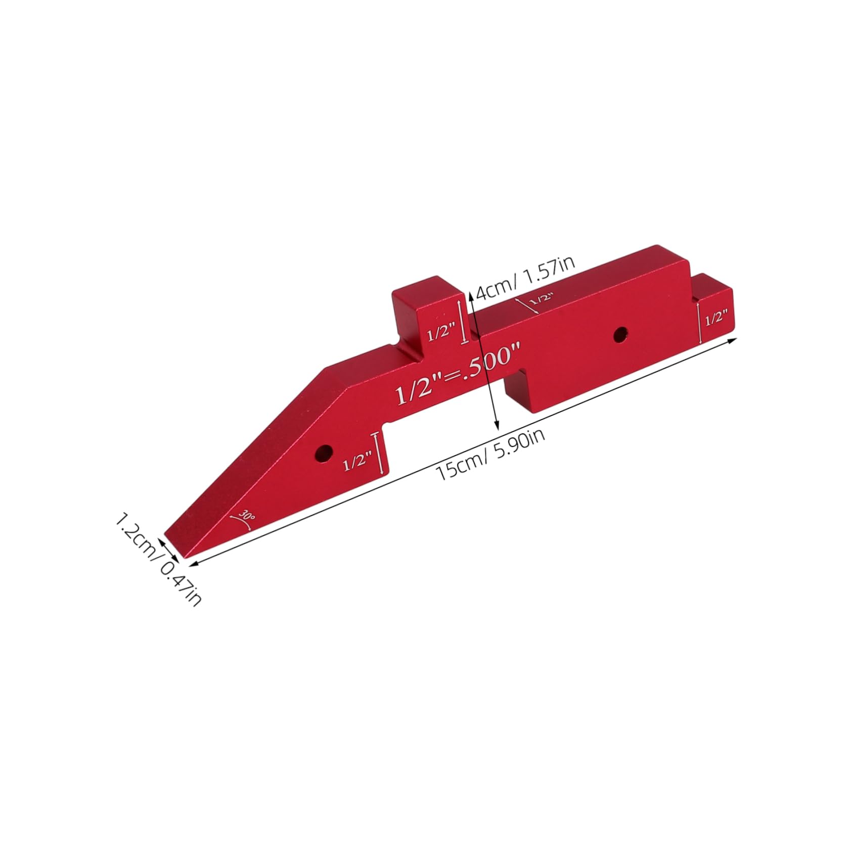 SHINEOFI 7piezas Bloque Patrón Rojo Para Carpintería De Calibre De Altura Ajustable Herramientas De Medición Barras De Aluminio Para Mesas De Fresadora y Proyectos De Bricolaje