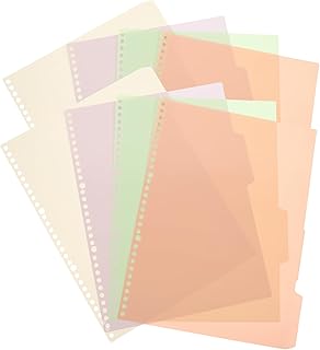 Abaodam 10 Pçs Clipes De Fichário De Bloco De Notas Bloco De Notas Divisor Guias Marcadores De Página De Folha Solta Divisores De Índice Divisores De Fichário De Papel Divisores De