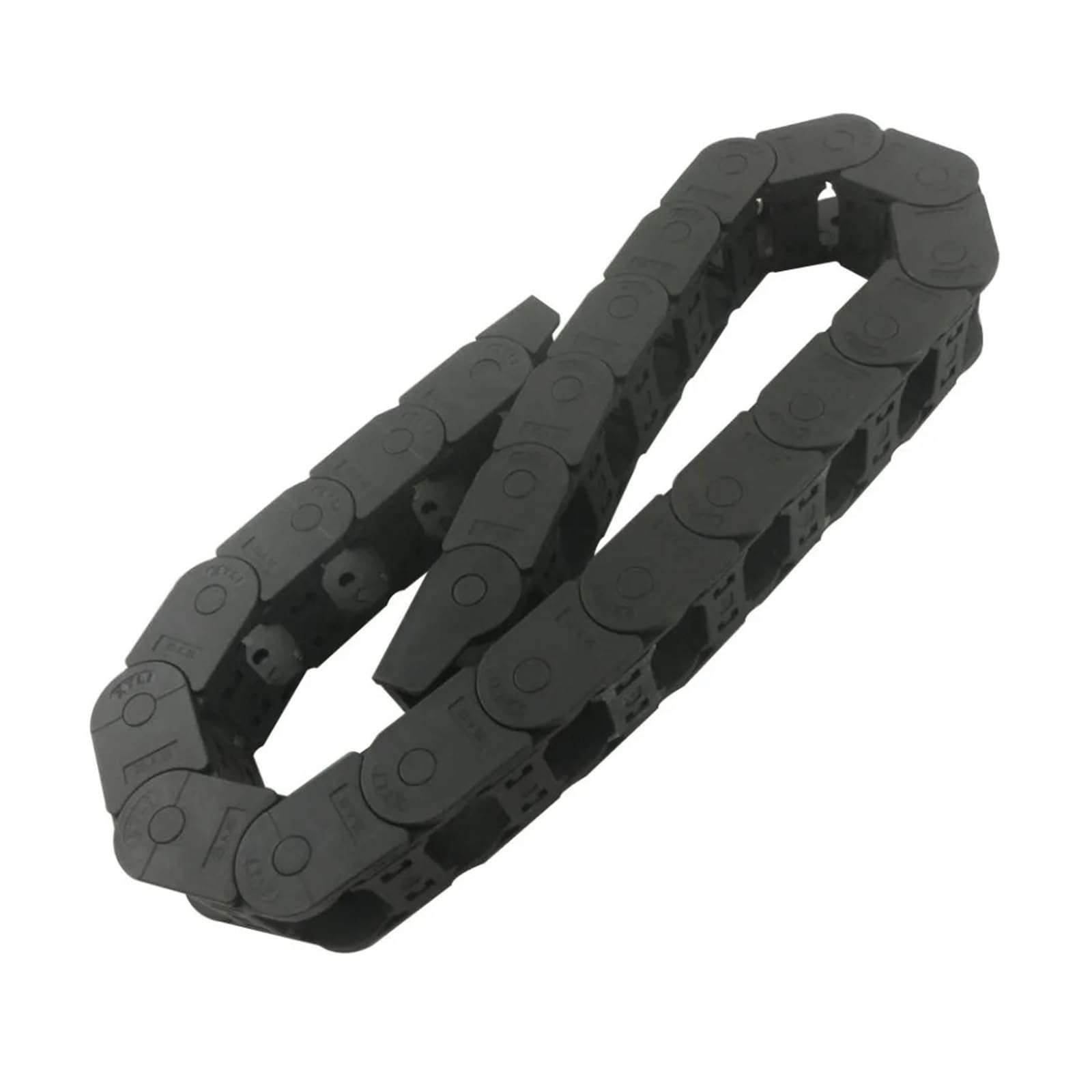 Equipos industriales Cadenas de transmisión 25 x 38 mm Tamaño Interno 1,05 M Longitud Cadena de Arrastre de Cable de Nailon Reforzado con plástico Cadenas de transmisión