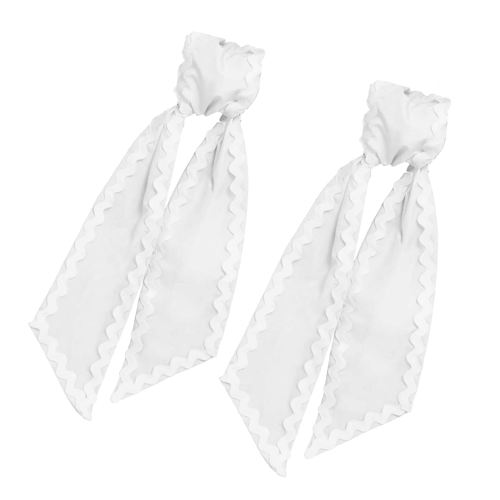WGBOSMG Of 2 Scalloped Wreath Sashes for Front Door Garland Ribbon Accessories for Yard Doorway Outdoor Indoor Bowknot Decors Scalloped Sashes Ribbon for Front Door Wreath