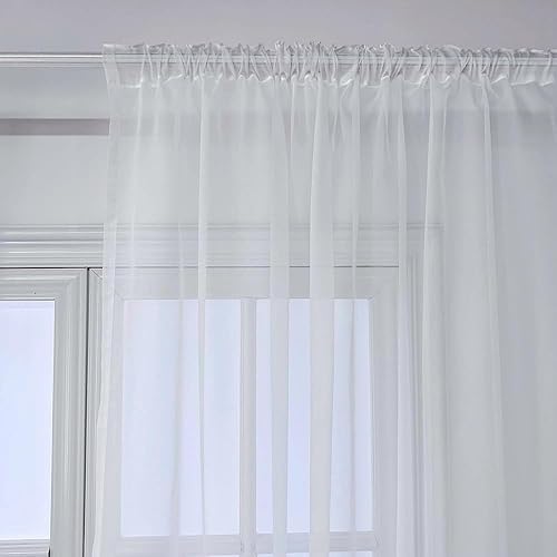 Miniatura 5 de Cortinas traslúcidas florales beige para dormitorio de niñas, pastoral, elegante, sala de estar, tul con bolsillo para barra, parte inferior de