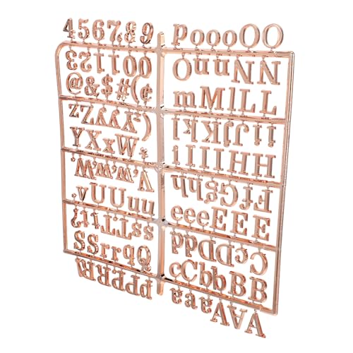 Healeved Tablón de Anuncios de Fieltro Letras y Símbolos de Plástico Dorado Juego de Letras Intercambiables para Mensajes y Señales Kit Completo para Oficina Escuela y Hogar