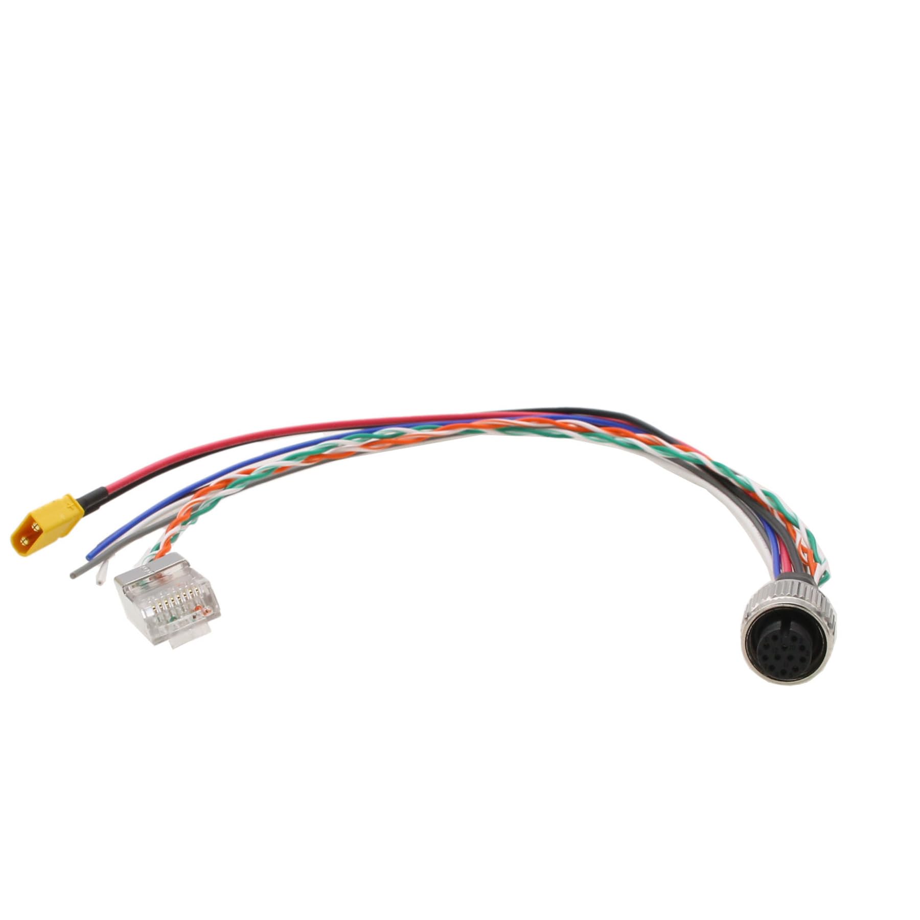 HangTon Kabel do debugowania zasilania Ethernet do DJI Livox Mid-360 Mid-70 Avia LiDAR, rozdzielacz 1 do 3, M12 Aviation 12-pinowy RJ45 XT30 latające przewody, 50 cm