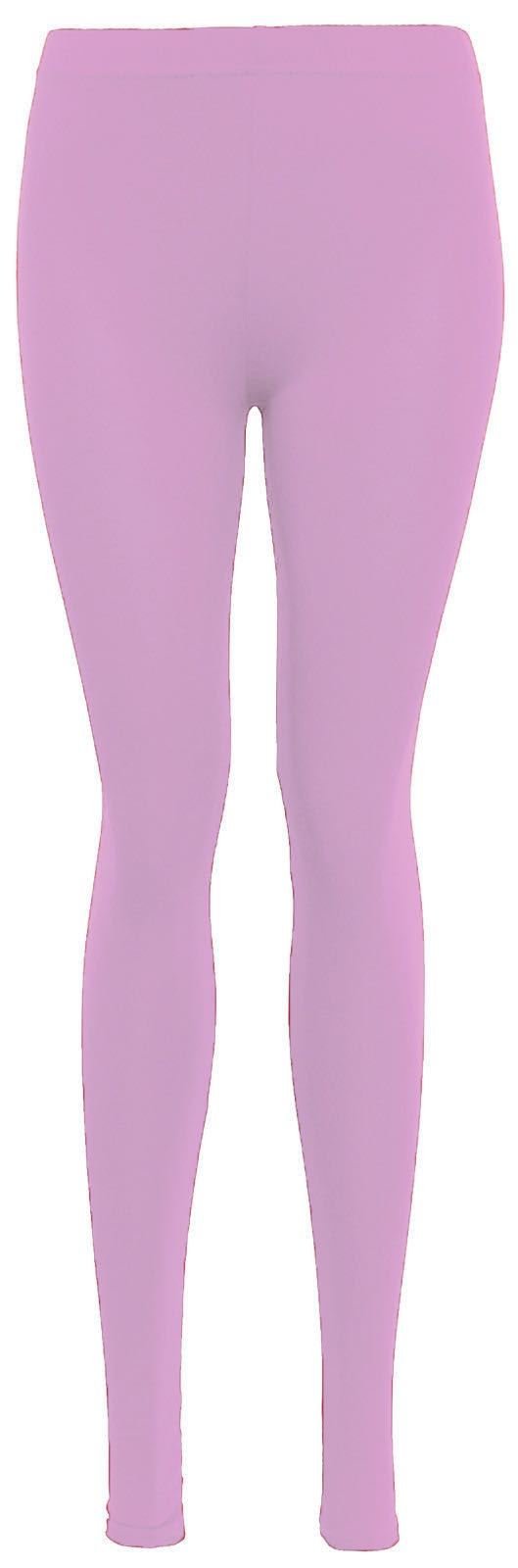Hamishkane® Womens Viscose Leggings, Elasticated Waist Skinny Yoga Pants for Women, Plain Stretchy Gym Leggings, Full Length Slim Fit Pants, Women Activewear Baby Pink