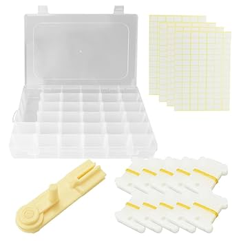 ワイン塗り刺繍収納セット Amazon | ENN LLC 刺繍糸 すっきり収納セット 巻き取り機 糸巻き