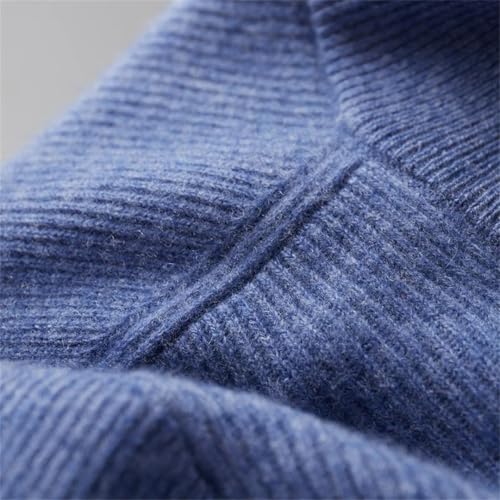 Men's Wool Top Round Neck Knitted Zipper Cardigan Thickened Warm Long Sleeved Sweater3