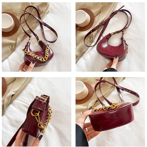 Women Bag Semicircle Crossbody Bag Autumn Winter Shoulder Bag Handbag and Purse Retro Messengers Bag for Travel Daily4