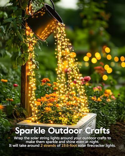 120 LED Solar Christmas Lights Outdoor Waterproof IP65, 10FT 8 Light Modes - image 8