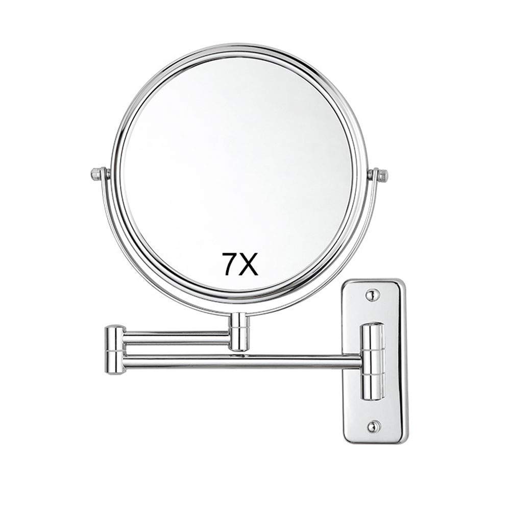 Miroir de maquillage mural 8 pouces grossissement 7X et double face normal
