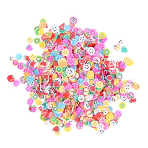 VALICLUD 2000 piezas Pegatinas Uñas Frutas Adhesivas Decoración Uñas DIY Rebanadas Frutas Arcilla para Manicura Creativa