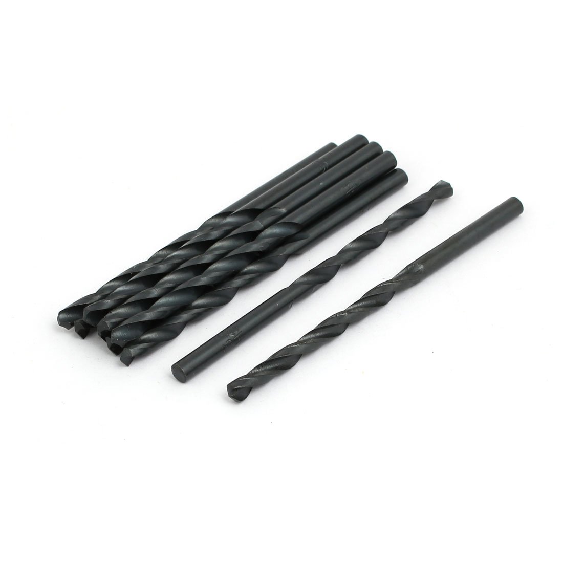 Aexit 3.8mm Dia Tool holder HSS Oxynitriding 2-Flute Straight drill hole Twist Drill Bit Black 10pcs Model:28as145qo438